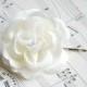 Weddings White Hair Flower, Bridal Hair Piece Bridal Head piece (includes 1 hair pin) White or Ivory Wedding Hair flower Clip