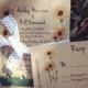 Rustic Sunflowers Mason Jar  Wedding Invitation suite -125 Count