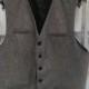 Tweed Vests - Charcoal Grey