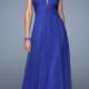 Straps Blue Criss Cross Floor Length Sleeveless Chiffon Ruched Red