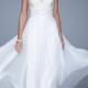 Sleeveless Ruched Floor Length Scoop White Appliques Chiffon