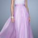 Strapless Beading Ruched Floor Length Chiffon Zipper Sleeveless Pink Lilac