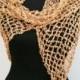 Wedding Super LUX Special gold Fancy Crochet Shawl,Scarf, Triangle Shawl,