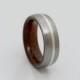 Titanium wood wedding band // Men's wedding ring // Her Wedding Ring // Koa wood ring // silver lined