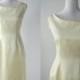 Vintage Dress, 1950s Cream Dress, Vintage Ivory Dress, Vintage Satin Dress, Vintage Damask Dress, 1950 Ivory Dress, Short Ivory Bridal Dress