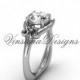 Platinum Fleur de Lis engagement ring VD10022
