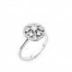 Engagement Ring, Wedding Band, Anniversary Ring, Art Nouveau Diamond Ring, 14K White gold Ring, Vintage, Fast Free Shipping