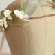 Bridal headpiece, boho flower crown, ivory floral crown, hair wreath, wedding accessories - Daphne