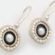 Small silver earrings, Silver Round Drop Earring, Round Silver & Pearl Earrings, Vintage Statement Earrings, Romantic Vintage Jewelry,