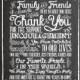 Chalkboard Thank You Wedding Sign, Printable Wedding Sign, Chalkboard Thank You Sign, Wedding Decor, Instant Download