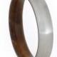 Brushed Titanium Ring with Sindora Wood Sleeve, Ring Armor Included