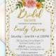 Bridal Shower Invitation Printable Modern Bridal Shower Glitter Confetti Gold Shower Invitation Brunch and Bubbly Bridal Shower Invite idb24