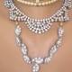 Gatsby Bridal Necklace Pearl Choker Art Deco Statement Jewelry Rhinestone Bib Repurposed Upcycled Vintage Wedding Jewellery Edwardian Style
