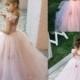 2016 Pink Lovely Flower Girl Dresses Prom Party Girl's Formal Occasion Ball Gown