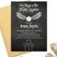 Harry Potter Bridal Shower Wedding Invitation Printable Chalkboard Rustic Unique Sci-fi geek nerd digital file download party decor snitch