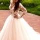 Romantic Wedding Dress,A-Line Wedding Dress,V-Neck Wedding Dress,Long-Sleeves Wedding Dress W20 From Pennystyle