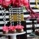 Black, White, Pink And A Little Golden. Birthday Party Ideas