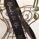 Signature Script Bride to Be Sash 2.5" - Black or White with Gold Print