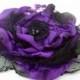 Purple Flower accessory, Wedding Hair flower, Maternity Sash, Bridal Sash