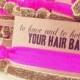 Hot Pink   Gold Glitter Hair Tie Bachelorette Favors 