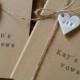 Set of 2 Wedding Vows Notebooks ~ His & Hers Vows ~ Personalized Notebooks ~ Clay Heart Tag