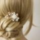 Bridal Hair Comb. Wedding Decorative Combs. Silk Flower and Pearl hair comb. bridal jewelry. Bridesmaid accessories.