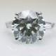 Vintage 5.50CT IGI Graded Diamond Engagement Ring Baguette Accents in Platinum Platinum Engagement Ring Certified Diamond Giant Diamond