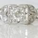 Antique 1930's Art Deco diamond and platinum engagement ring