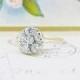 1960s Diamond Halo Engagement Ring 