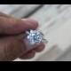 Moissanite Rings in Australia, USA, UK, Canada - 1 Carat Forever One Moissanite & Diamond Flower Lotus Halo Engagement Ring - Diamond Bloom - Engagement Rings for Women