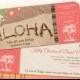 Hawaii Wedding // Boarding Pass // Save the Date Invitations // Destination Weddings //Aloha in Sand // Coral Hibiscus