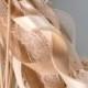 50 Triple Ribbon Wedding Wands Lace and Burlap Jute Ribbon Bells Streamers Birthday Party Gold Silver