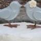 Love Bird Cake Toppers Rustic Shabby Chic Weddings Custom Color