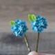 Blue flower hair clips - forget me not flower bobby pins - floral hair piece - flower hair accessories - summer hair clips - blue wedding