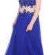 Sweetheart Beading Blue Appliques Floor Length Sleeveless Ruched Chiffon