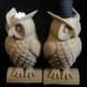 His and Hers Owl Cake Toppers Indie Wedding 3D Printed