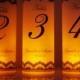 One Table Number Luminary - Printed Vellum Paper Wedding Lace LED Flameless Candle Luminaries Lighting Centerpiece Table Decor