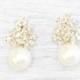 RESERVED FOR JULIA Pearl stud earrings. Bridal Earrings. Crystal Bridal Jewelry. Crystal stud Earrings. Wedding pearls Earrings. Bride pearl