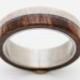 Antler Wedding band with lapis  // mens wedding ring //Engagement ring // Antler ring Iron wood ring desert iron wood