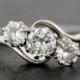 Antique Engagement Ring - Edwardian Three-stone Twist Diamond Engagement Ring Platinum