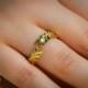 Leaves Gold Wedding Ring, Cesar Wedding Ring, Unique Wedding Ring, Antique Wedding Ring, Filigree Ring, Delicate Wedding Ring, Leaf Ring