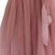 Beautiful Blush Pink Girls Soft Tulle with Gold Embroidery Bodice Flower Girl  Long Length Dress