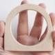 10 mm Wooden bangle unfinished round with two corners - natural eco friendly GE10