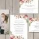 Floral Wedding Invitation, RSVP, Details Card (Printable) by Vintage Sweet