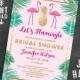 Let's Flamingle Printable Bridal Shower Invitation Template, Flamingo Party, Wedding Shower, Tropical, Pineapple, Flamingo Invitation