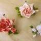 Hair clip, rose barrette, wedding barrette, barrette with flower, rose hair, flower girl rose, bridesmaid accessory, sale bridal