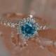 ONE-OF-A-KIND: Blue Diamond Ring (14K White and Rose Gold)