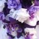 10pcs Bridal Bouquet Wedding Flower Package PURPLE LAVENDER LILY Bride Cascade