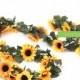 Artificial Sunflower Garland - Boho Chic Decor - Festival Vibe