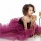 Violet Girl Dress, Kid Dress, Flower Girl Dress, Flower Toddler Dress, Tutu Fairy Dress, Girl Tulle Gown, Kid Gown